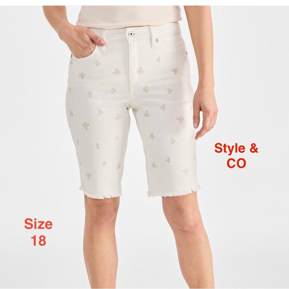 ❌❌Sold❌❌Style & Co. Women's Cream Bermuda Shorts